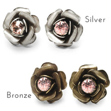 Load image into Gallery viewer, Crystal Rose Stud Earrings E1981 - Sweet Romance Wholesale