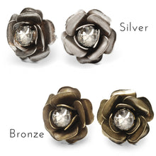 Load image into Gallery viewer, Crystal Rose Stud Earrings E1981 - Sweet Romance Wholesale