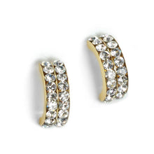 Load image into Gallery viewer, Half Hoop Crystal Earrings - Sweet Romance Wholesale