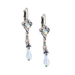 Silver Opal Lily Earrings - Sweet Romance Wholesale
