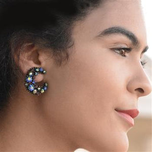 Indigo Blue Moon Earrings - Sweet Romance Wholesale