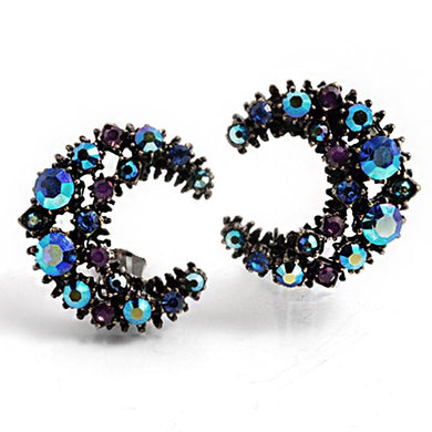 Indigo Blue Moon Earrings - Sweet Romance Wholesale