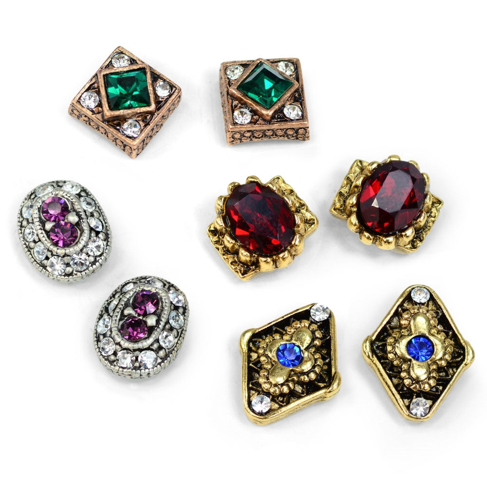 Sparkly Crystal Stud Earrings Set E363 | Sweet Romance – Sweet Romance  Jewelry