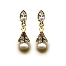 Load image into Gallery viewer, Art Deco Vintage Pearl Wedding Earrings E541 - Sweet Romance Wholesale