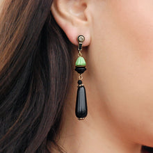 Load image into Gallery viewer, Green and Black Vintage Egyptian Earrings - Sweet Romance Wholesale