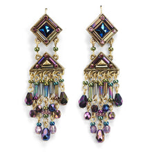 Load image into Gallery viewer, Iridescent Pyramid Mosaic Egyptian Earrings - Sweet Romance Wholesale