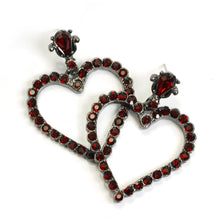 Load image into Gallery viewer, Crystal Outline Heart Earrings E736 - Sweet Romance Wholesale