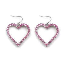Load image into Gallery viewer, Crystal Outline Heart Earrings E736 - Sweet Romance Wholesale