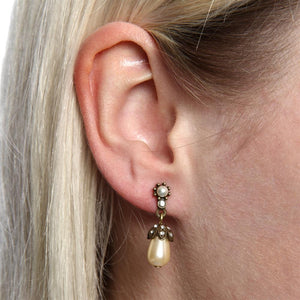 Pearl or Crystal Wedding Earrings - Sweet Romance Wholesale