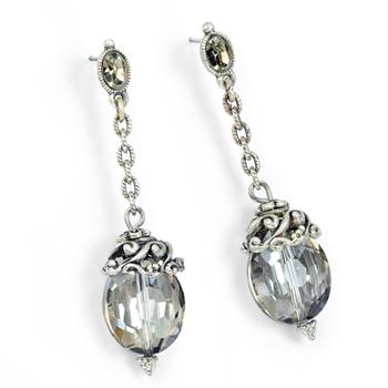 Oval Crystal Earrings - Sweet Romance Wholesale