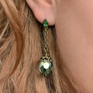 Oval Crystal Earrings - Sweet Romance Wholesale