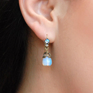 Iridescent Opaline Demi Earrings E926 - Sweet Romance Wholesale