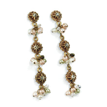 Load image into Gallery viewer, Crystal and Pearls Drop Earrings E982 - Sweet Romance Wholesale