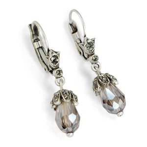 Art Deco Vintage Crystal Teardrop Earrings E988 - Sweet Romance Wholesale