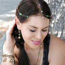 Load image into Gallery viewer, Boho Crystals &amp; Beads Headpiece H112-RG - Sweet Romance Wholesale