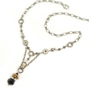 Crystal & Pearls Drop Necklace N1021 - Sweet Romance Wholesale
