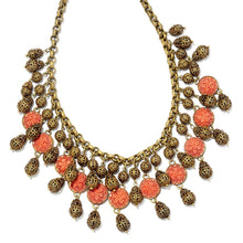 Load image into Gallery viewer, 1940s Coral &amp; Filigree Collar Necklace N1042 - Sweet Romance Wholesale