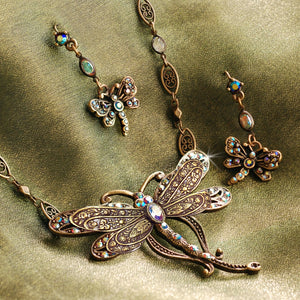 Iridescent Dragonfly Necklace - Sweet Romance Wholesale