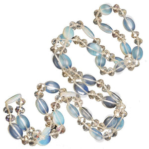 Opal Glass & Crystal Necklace - Sweet Romance Wholesale