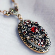 Load image into Gallery viewer, Garnet Victorian Necklace N1069 - Sweet Romance Wholesale