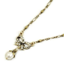 Load image into Gallery viewer, Bow Pearl Wedding Necklace N1070 - Sweet Romance Wholesale