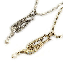 Load image into Gallery viewer, Swallow and Pearls Necklace - Sweet Romance Wholesale
