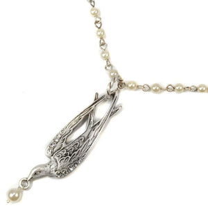 Swallow and Pearls Necklace - Sweet Romance Wholesale