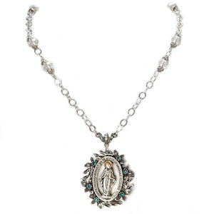 Blessed Virgin Mary Our Lady Necklace N1085 - Sweet Romance Wholesale