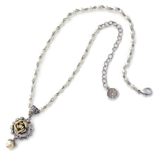 Load image into Gallery viewer, Ivory Tea Rose Necklace - Sweet Romance Wholesale