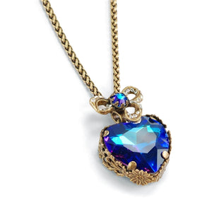 Hollywood Crystal Heart Pendant Necklace - Sweet Romance Wholesale