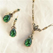 Load image into Gallery viewer, Crystal Pear Teardrop Jewelry Set N1170-E1180-SET - Sweet Romance Wholesale