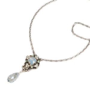 Square & Teardrop Crystal Necklace - Sweet Romance Wholesale