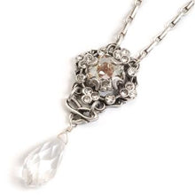 Load image into Gallery viewer, Square &amp; Teardrop Crystal Necklace - Sweet Romance Wholesale