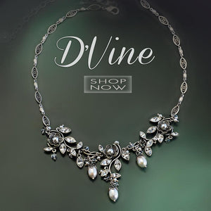 D'Vine Marquise Necklace Silver N1186 - Sweet Romance Wholesale