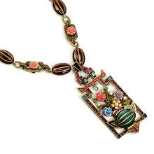 Load image into Gallery viewer, Art Deco Chinese Rose Screen Vintage Necklace N1199 - Sweet Romance Wholesale