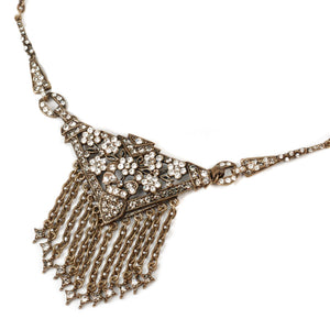 Art Deco Triangle Fringe Gatsby Necklace N1204 - Sweet Romance Wholesale