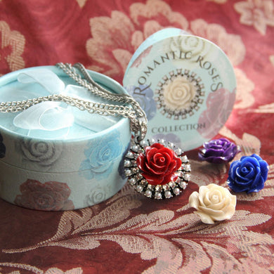 Interchangeable Roses Necklace Set N1211 - Sweet Romance Wholesale