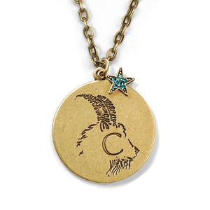 Retro Zodiac Coin Pendant Necklaces N1245 - Sweet Romance Wholesale