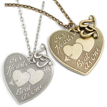 Load image into Gallery viewer, Our Hearts Beat as One Pendant Necklace N1248 - Sweet Romance Wholesale