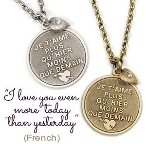 I Love You Even More Today Pendant Necklace N1251 - Sweet Romance Wholesale