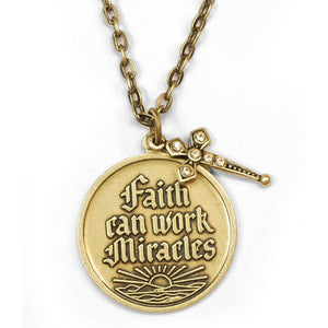 Faith Can Work Miracles Pendant Necklace N1252 - Sweet Romance Wholesale