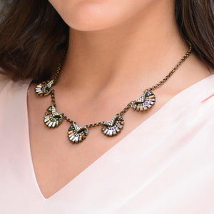 Art Deco Aurora Scallop Shell Ocean Necklace N1267 - Sweet Romance Wholesale