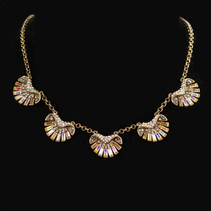 Art Deco Aurora Scallop Shell Ocean Necklace N1267 - Sweet Romance Wholesale
