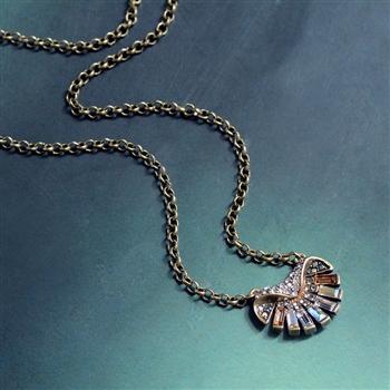 Art Deco Aurora Shell Ocean Pendant Necklace N1274 - Sweet Romance Wholesale