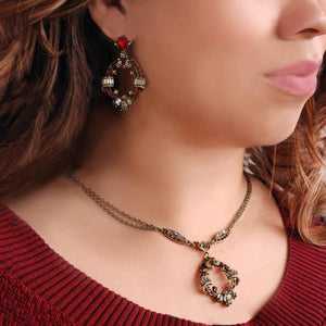 Crystal Loop Necklace N1286 - Sweet Romance Wholesale