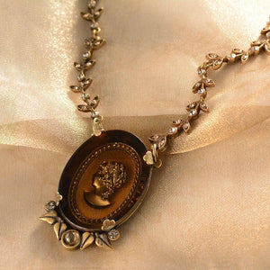 Vintage Classical Cameo Necklace N1310-BZ - Sweet Romance Wholesale
