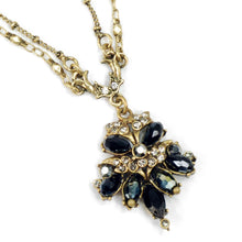 Load image into Gallery viewer, Crystal Cluster Fan Necklace N1311 - Sweet Romance Wholesale