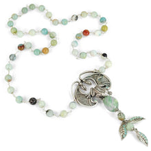 Load image into Gallery viewer, Aventurine and Flourite Frog Necklace N1326 - Sweet Romance Wholesale