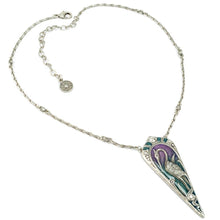 Load image into Gallery viewer, Art Nouveau Enamel Egret Pendant Necklace N1328 - Sweet Romance Wholesale