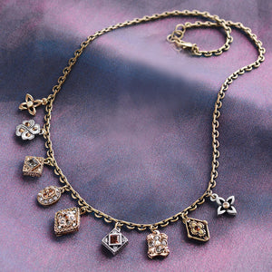 Victorian Etheria Emblem Charm Necklace N1340 - Sweet Romance Wholesale